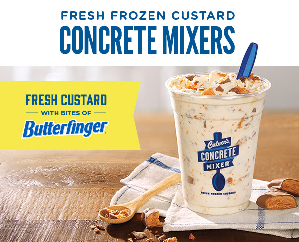 Fresh Frozen Custard with bites of Butterfinger