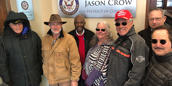 Arapahoe Tea Party in Colorado at Rep. Jason Crow’s office