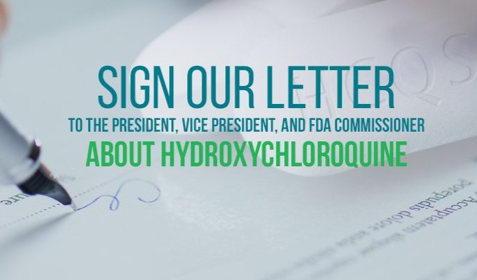 Sign Our Letter About Hydroxychloroquine