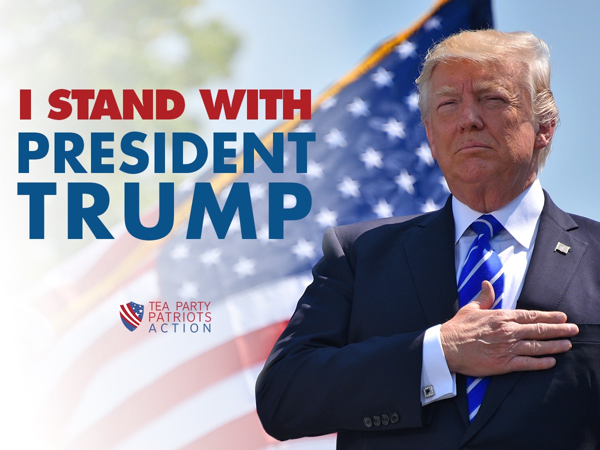 We stand with President Trump because he stands with US. #IStandWithPresTrump