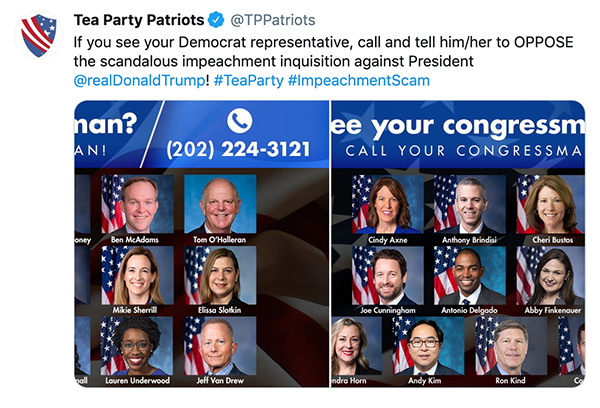 If you see your Democrat representative, call and tell him/her to OPPOSE the scandalous impeachment inquisition against President  @realDonaldTrump ! #TeaParty #ImpeachmentScam